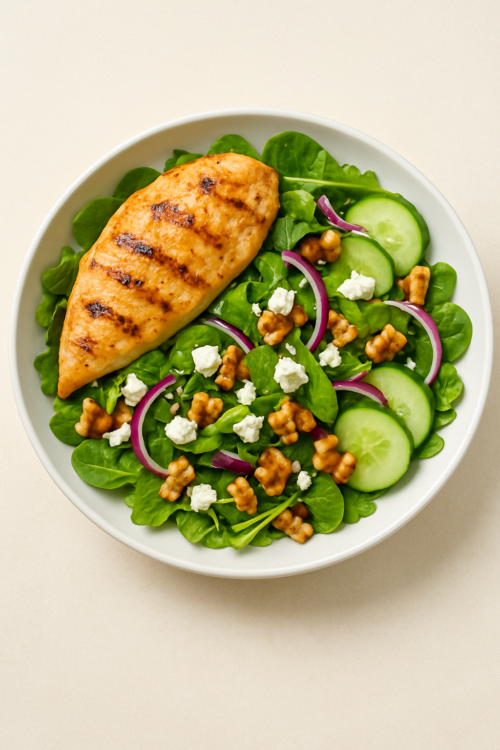 Zentralisiertes Bild einer frischen Mahlzeit